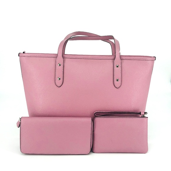 3PCS Coach City Zip Top Tote Wallet Wristlet Set - Picture 4 of 8